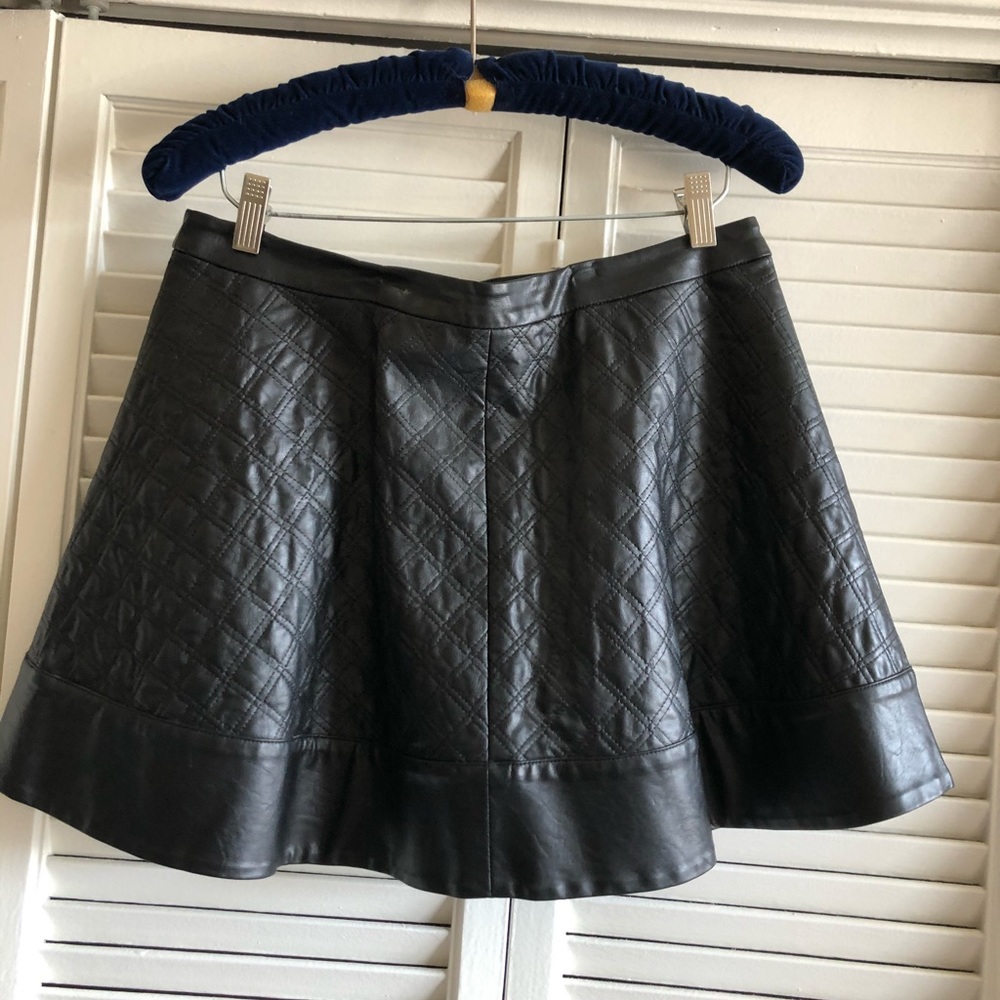 Quilted Faux Leather skirt! Worn once!